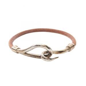 Hermes Silver and Brown Bracelet